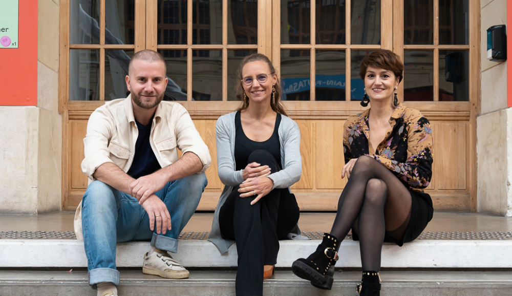 L'équipe fondatrice DANC·R — Laure Colmard, Adrien Bisset et Laure Leroy