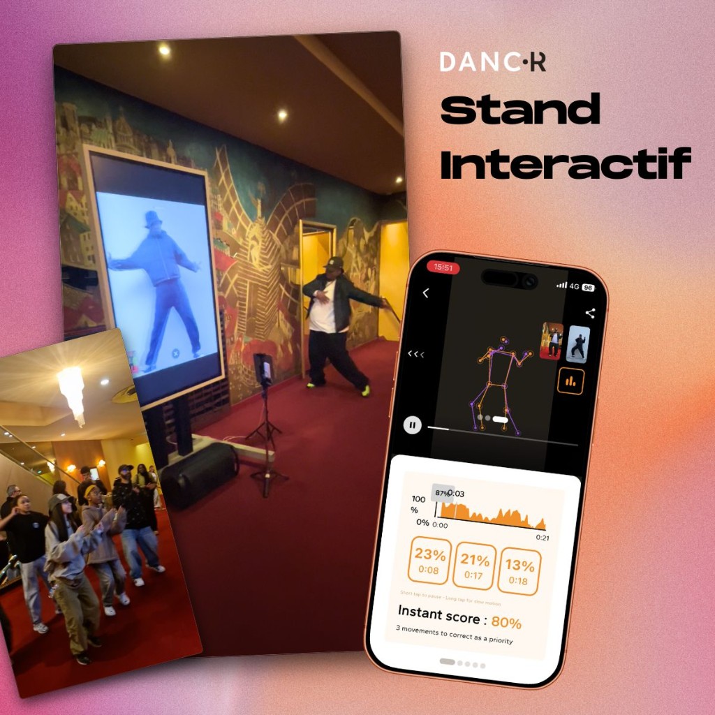 Stand interactif DANC·R au Grand Rex pour la première d’Inhal8