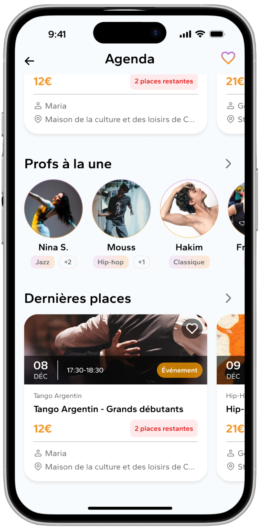 Feed inspiration danse — styles et profs sur DANC·R