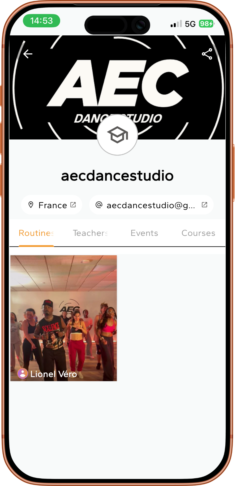 Réserver une place dans un studio de danse